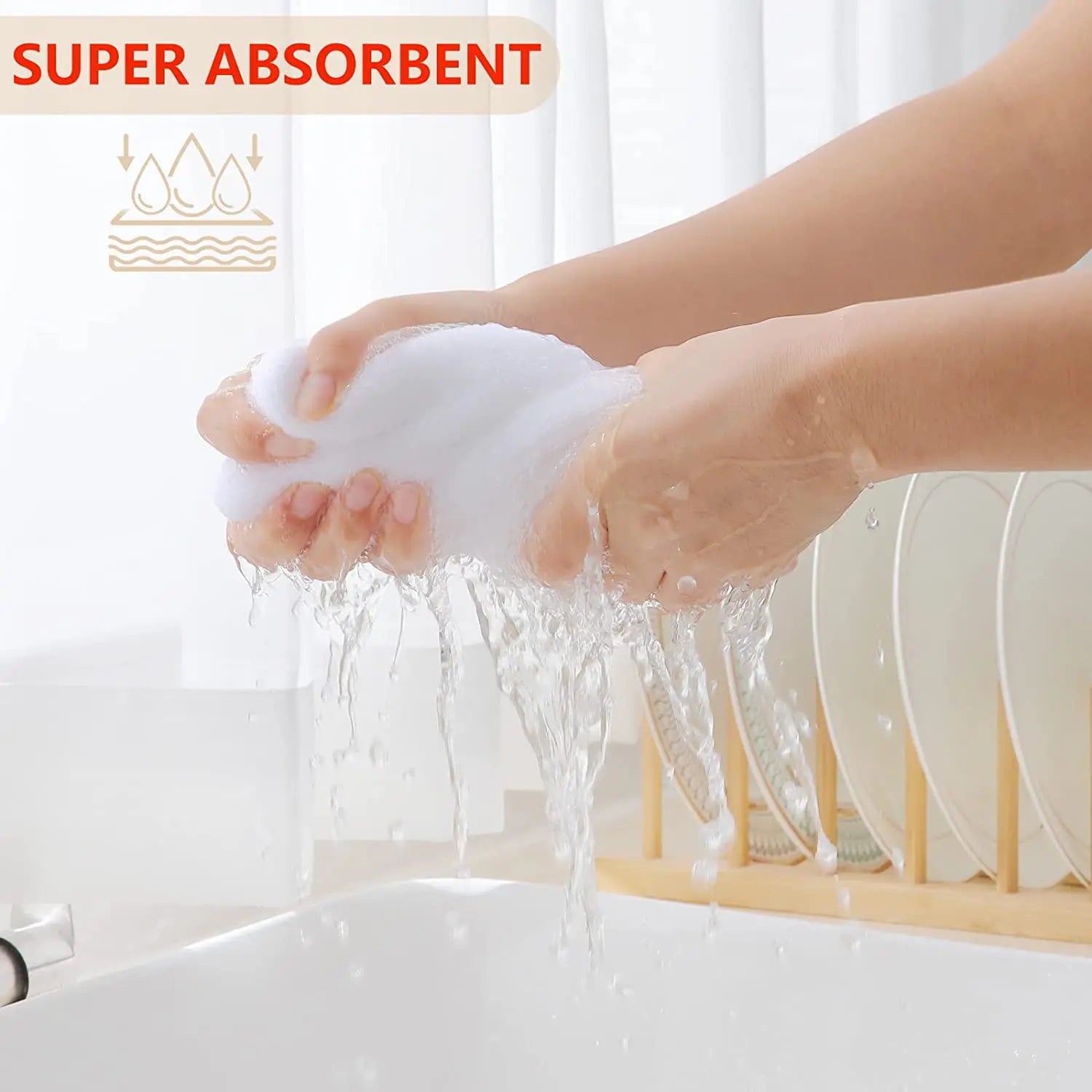 Reines Baumwoll-Küchentuchset – Waffelstruktur – 30x30cm