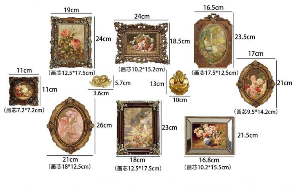 Retro Bilderrahmen – Europäisches Harzdesign – Unregelmässig geformt