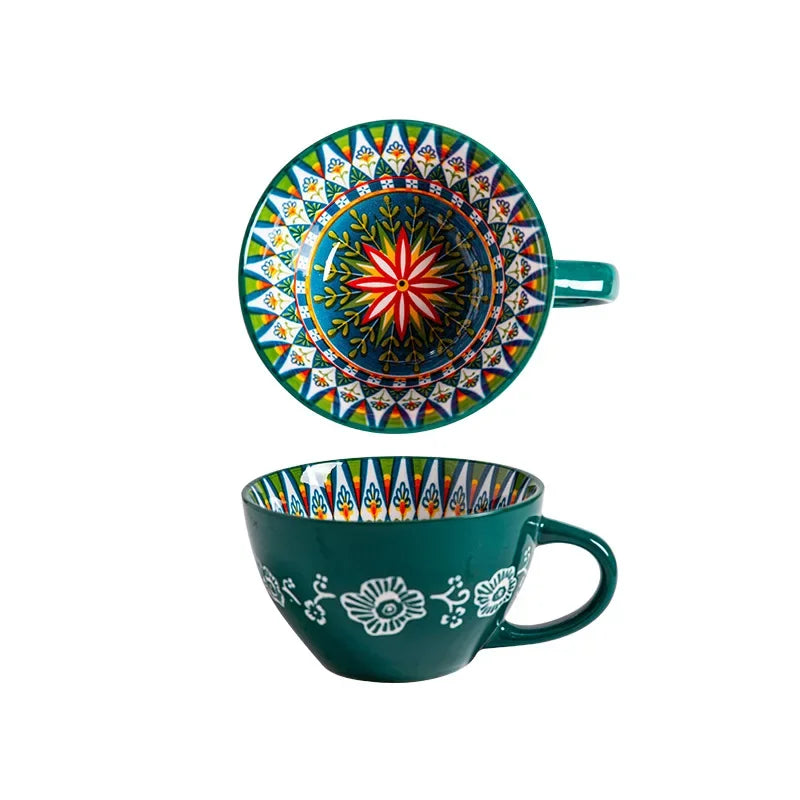 Retro Keramikbecher – Grosse 400ml Kapazität