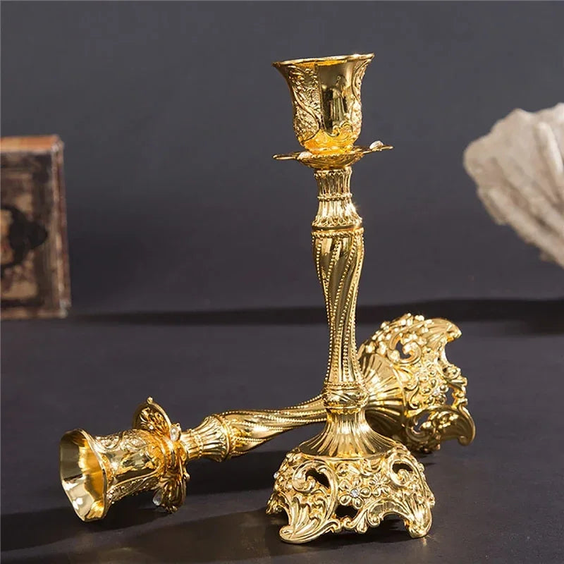 Retro Kerzenhalter Set – Zinklegierung – Europäischer Stil