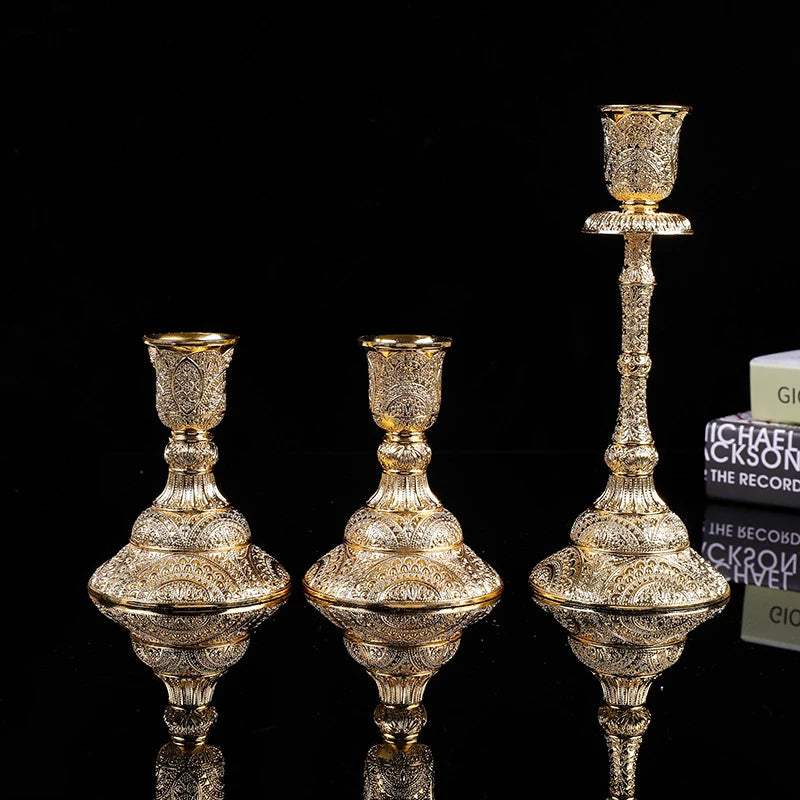 Retro Kerzenhalter Set – Zinklegierung – Europäischer Stil