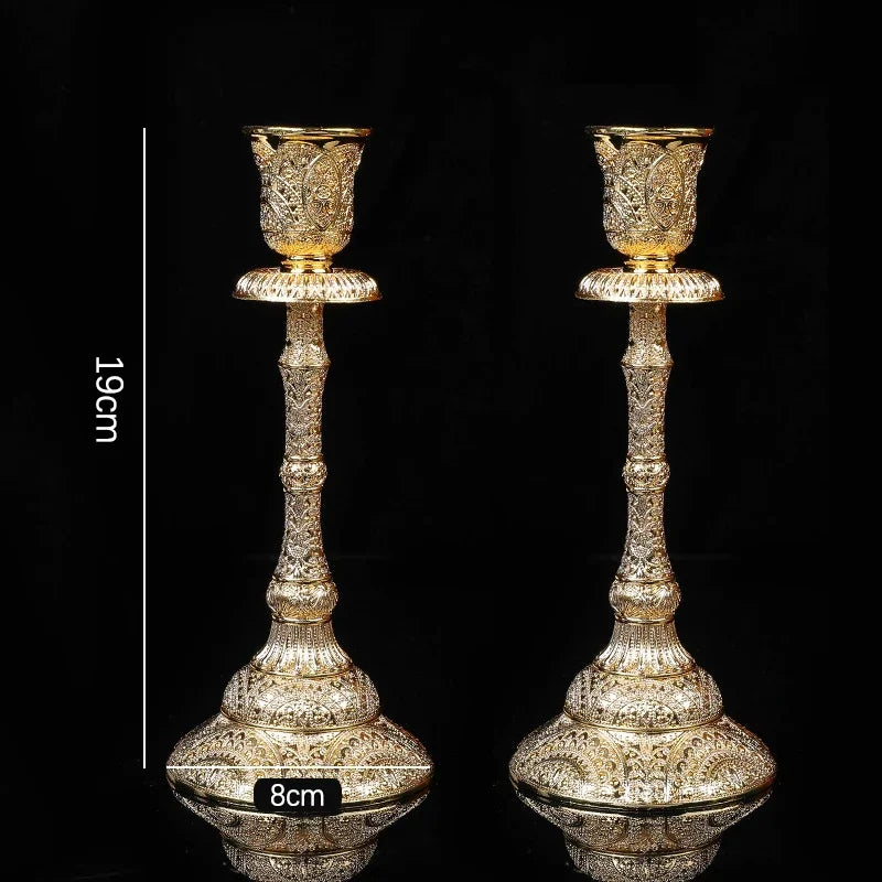 Retro Kerzenhalter Set – Zinklegierung – Europäischer Stil