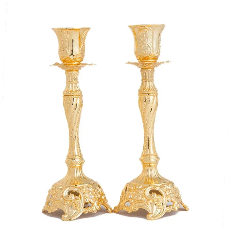 Retro Kerzenhalter Set – Zinklegierung – Europäischer Stil