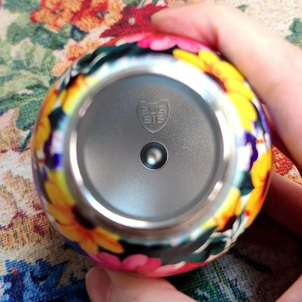 Retro Pfauentasse – Edelstahl – Tragbares Design