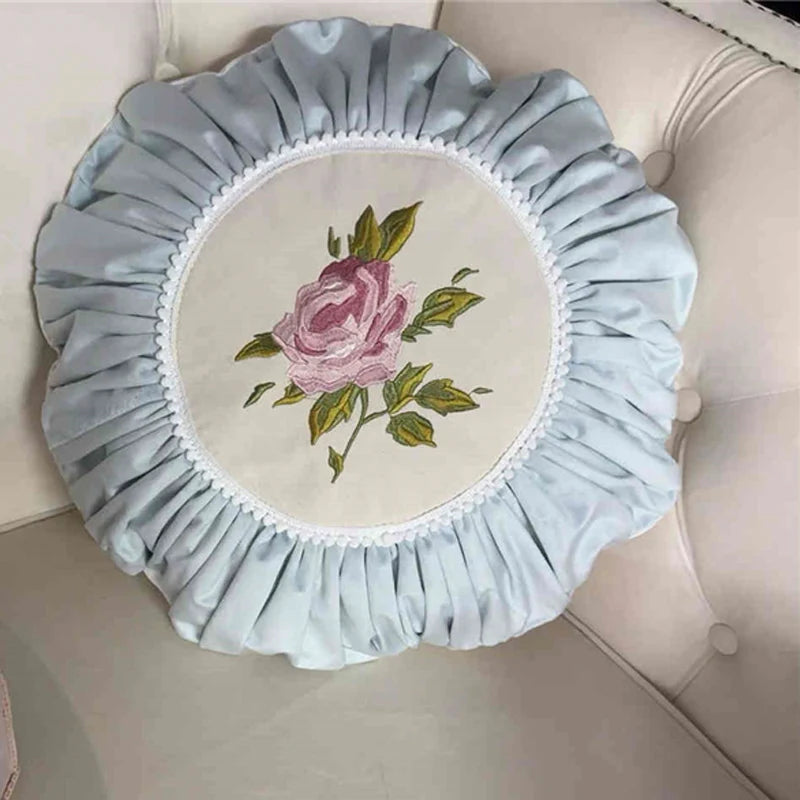Retro Rosen Kissenbezug – Samt Floral 50x50 cm