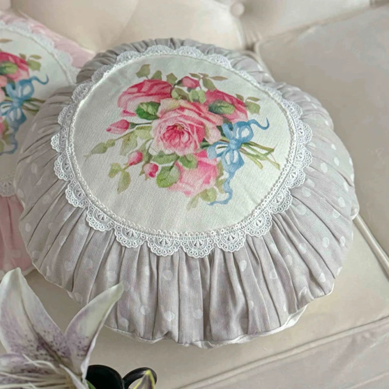 Retro Rosen Kissenbezug – Samt Floral 50x50 cm