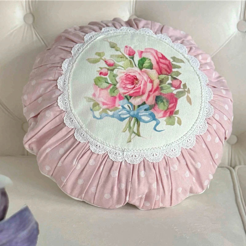 Retro Rosen Kissenbezug – Samt Floral 50x50 cm