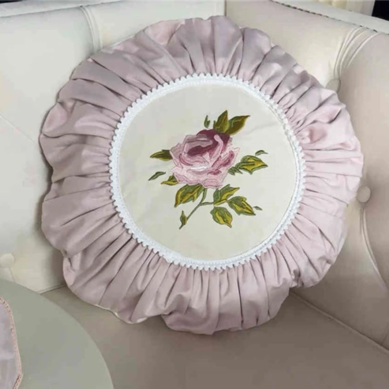 Retro Rosen Kissenbezug – Samt Floral 50x50 cm