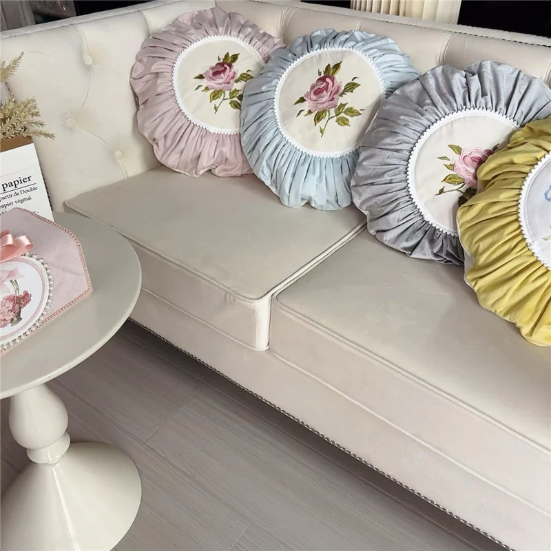 Retro Rosen Kissenbezug – Samt Floral 50x50 cm