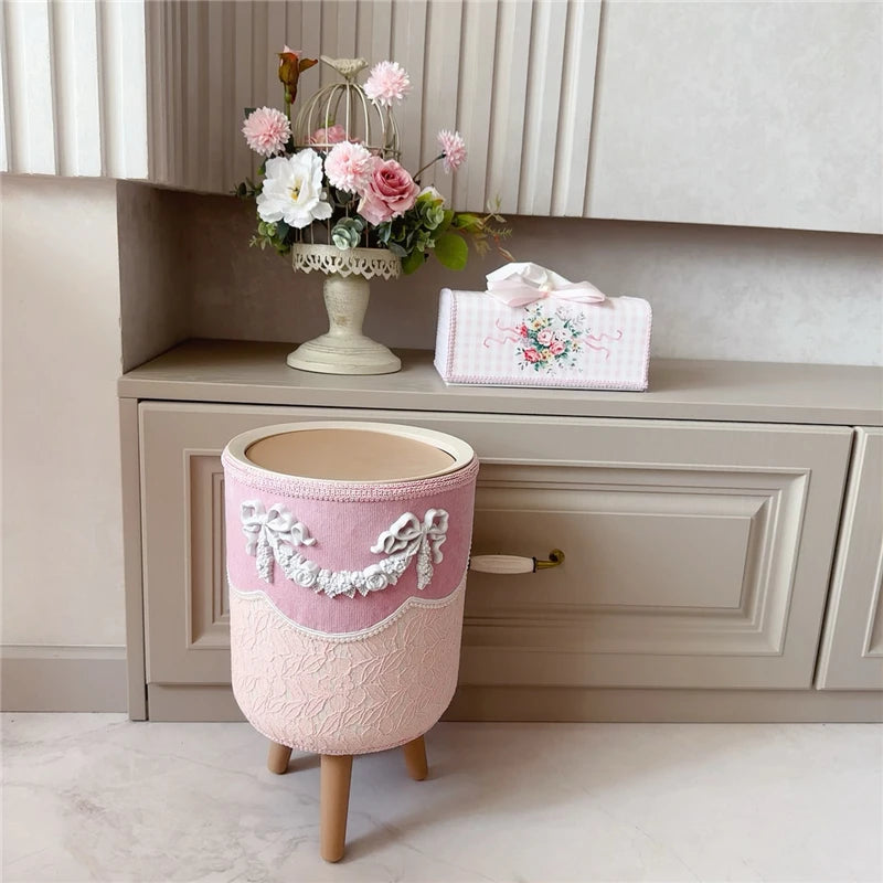 Retro Spitze Abfalleimer – Harz Design – 22x22x35cm