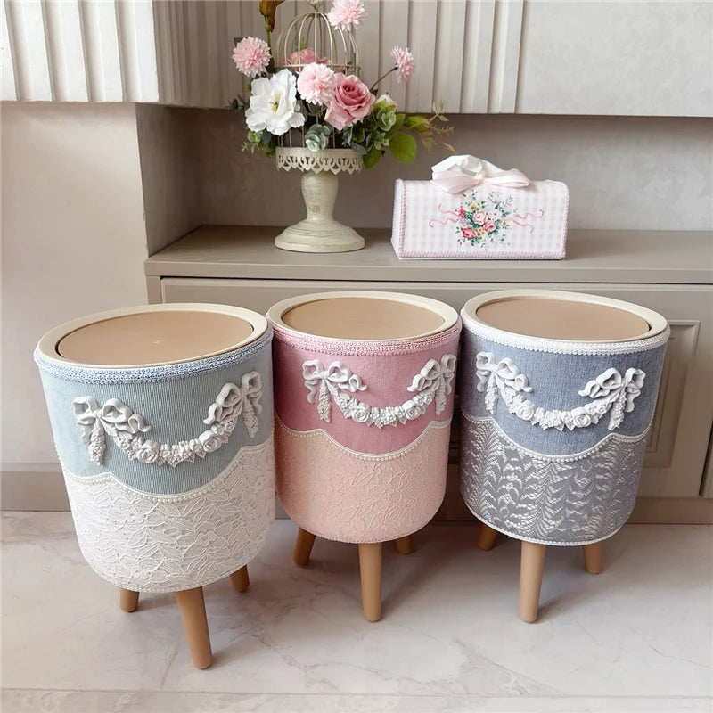 Retro Spitze Abfalleimer – Harz Design – 22x22x35cm