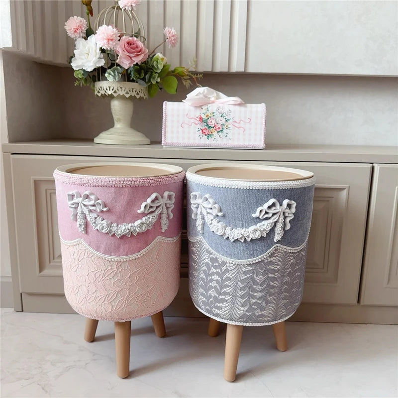 Retro Spitze Abfalleimer – Harz Design – 22x22x35cm