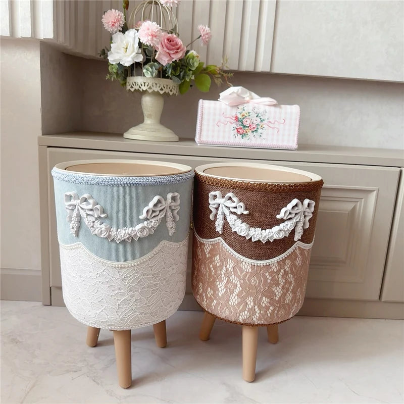 Retro Spitze Abfalleimer – Harz Design – 22x22x35cm