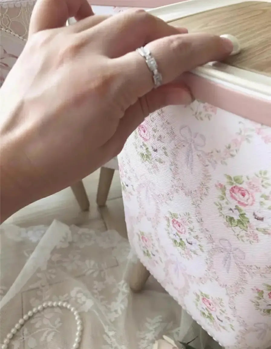 Retro-Spitzen-Mülleimer – Korean Leder – 22x22x35cm