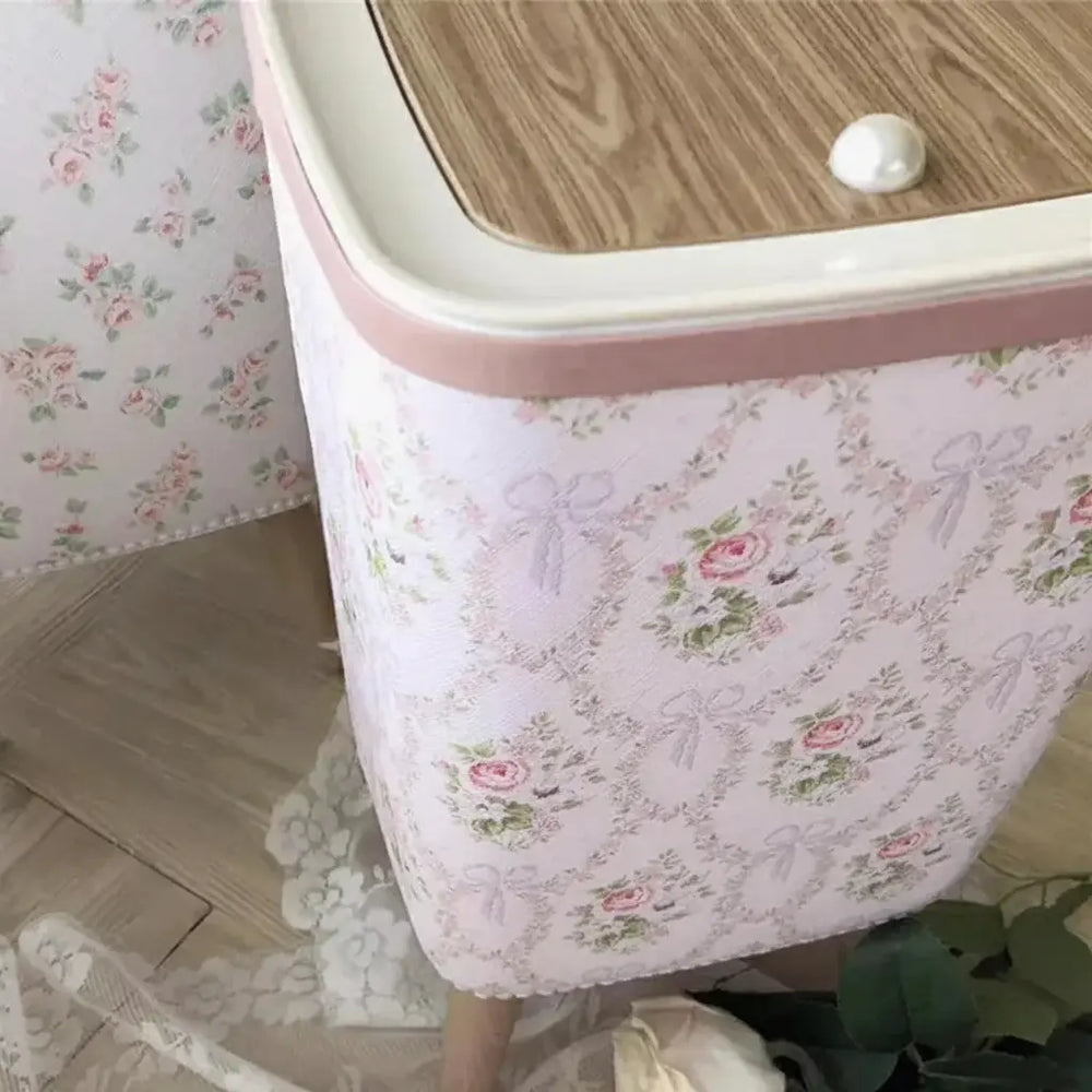 Retro-Spitzen-Mülleimer – Korean Leder – 22x22x35cm