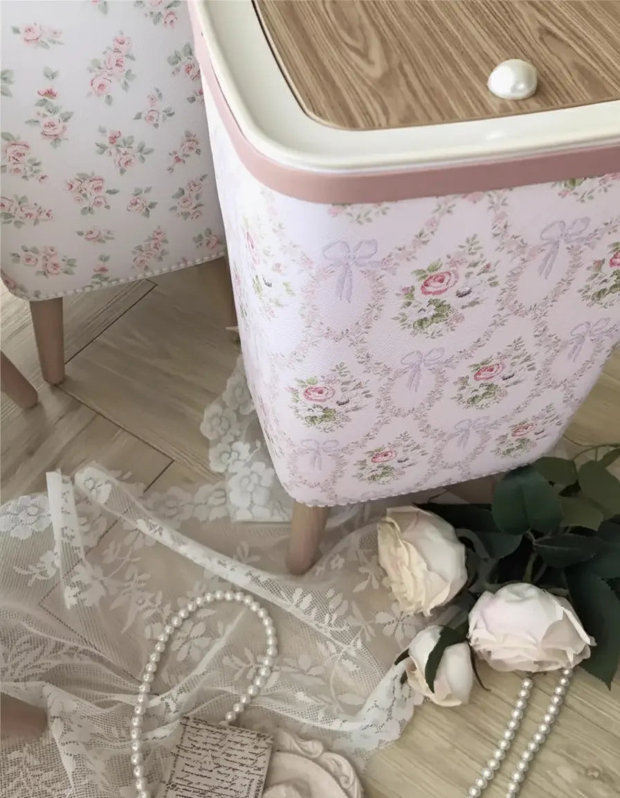 Retro-Spitzen-Mülleimer – Korean Leder – 22x22x35cm