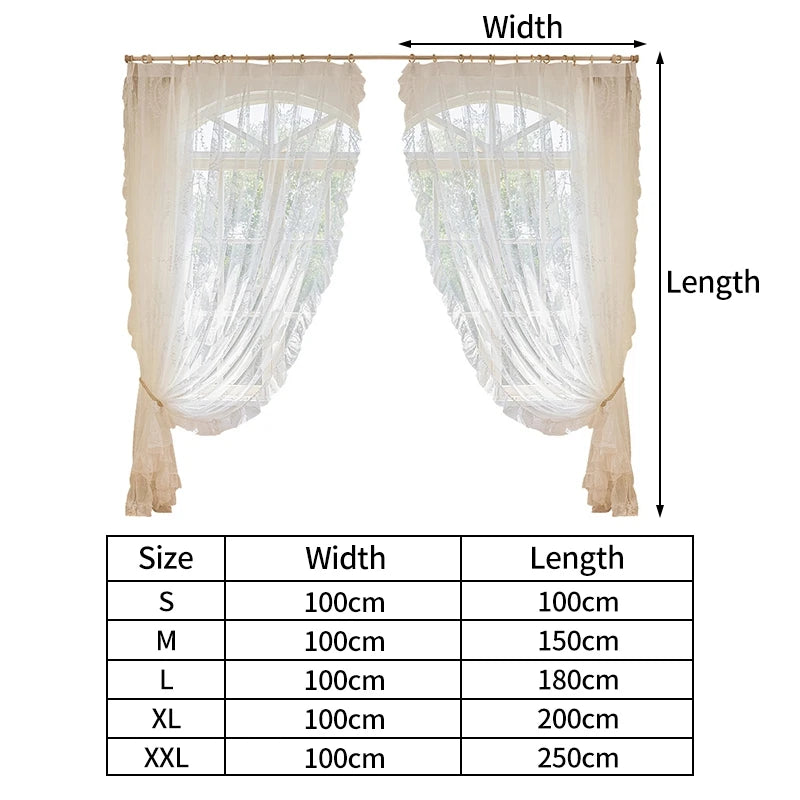 Retro Spitzenvorhang – Europäisches Design 100x200cm