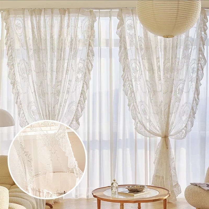 Retro Spitzenvorhang – Europäisches Design 100x200cm