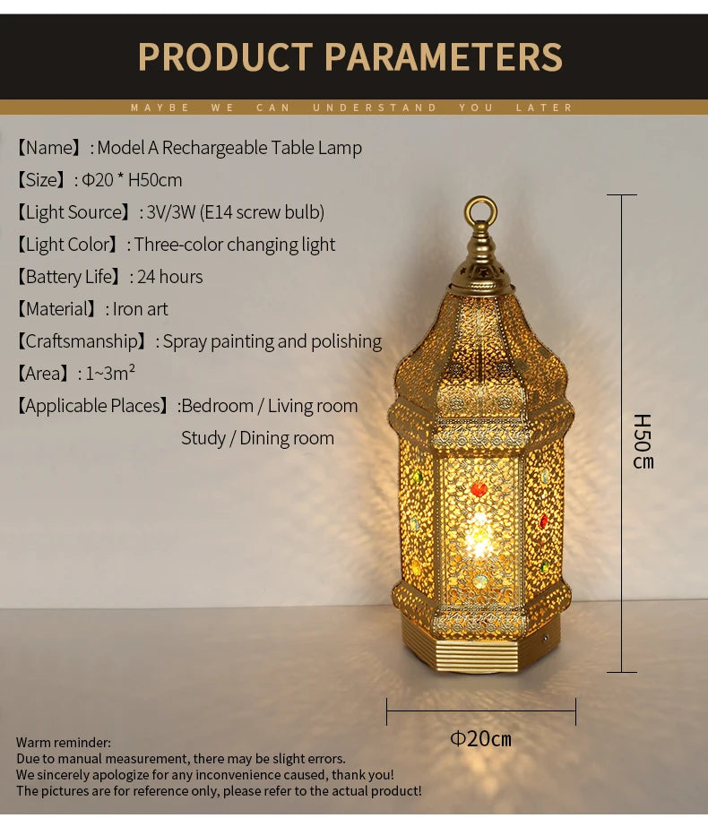 Retro-Eisenkunst-Tischlampe in Schwarz, aus Metall, klassisches Design, ideal für Wohnzimmer