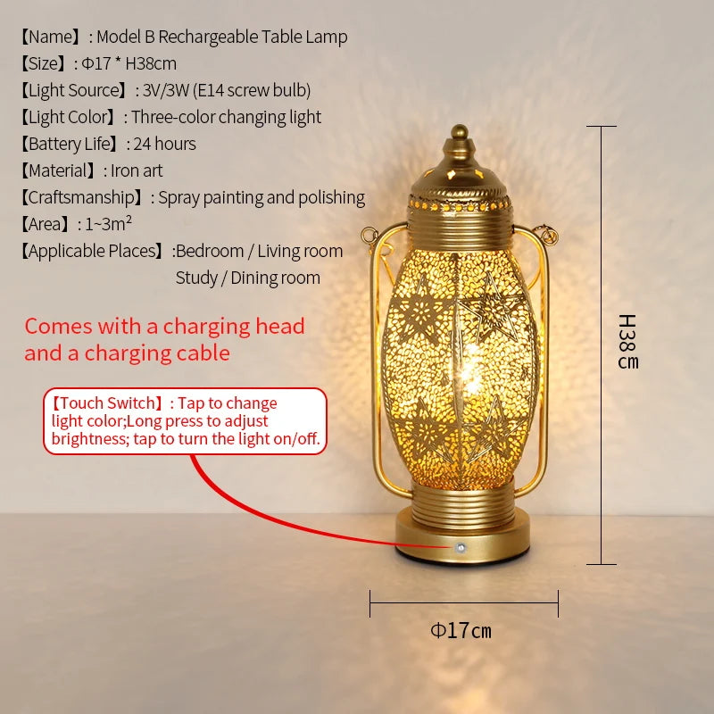 schwarze retro tischlampe aus metall mit dimmbarer led und berührungsschalter