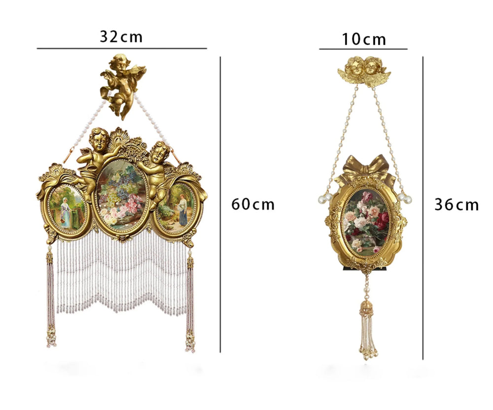 Retro Wald Engel Fotorahmen aus Harz im Europa-Stil, Farbcode C