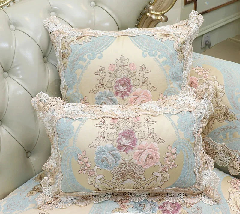 Florales Kissen 50x50 cm aus Polyester, option Beige, abnehmbar