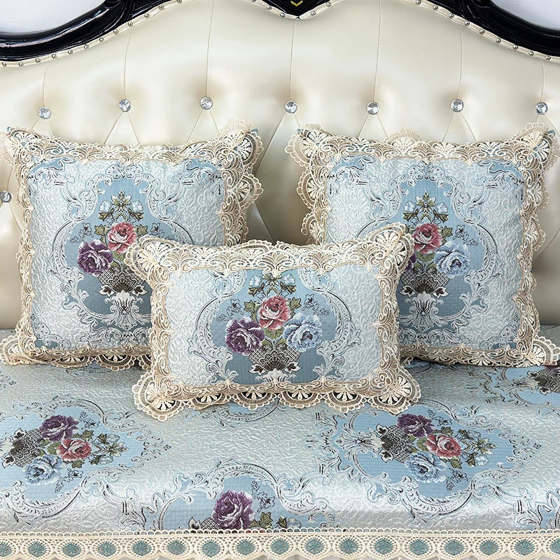 romantischer spitzenkissenbezug floral beige 50x50 cm koreanisch