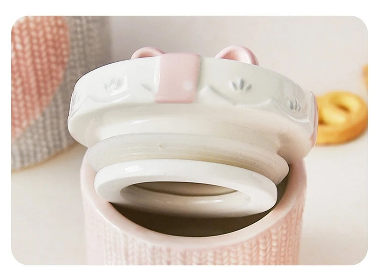 Rosa Herz Keramikdosen – Modernes Design für Hochzeitsgeschenk