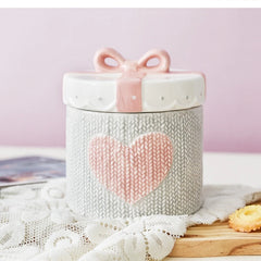 Rosa Herz Keramikdosen – Modernes Design für Hochzeitsgeschenk