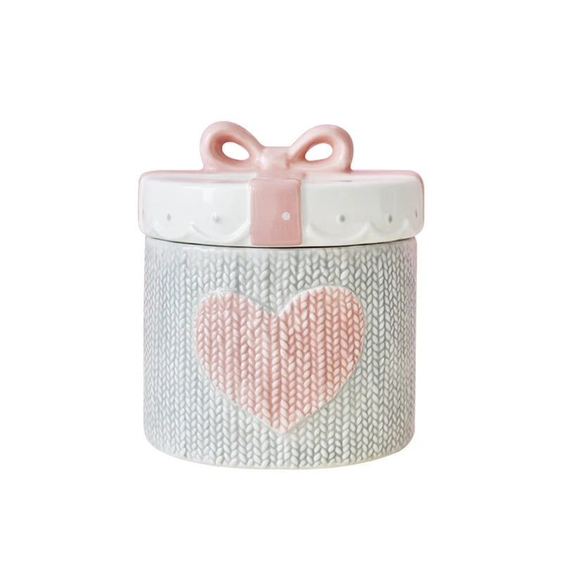 Rosa Herz Keramikdosen – Modernes Design für Hochzeitsgeschenk