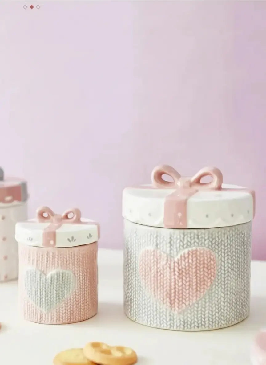Rosa Herz Keramikdosen – Modernes Design für Hochzeitsgeschenk