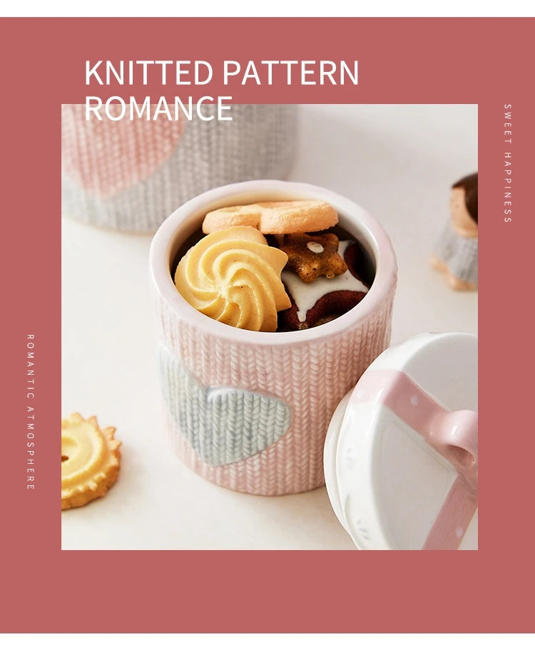 Rosa Herz Keramikdosen – Modernes Design für Hochzeitsgeschenk