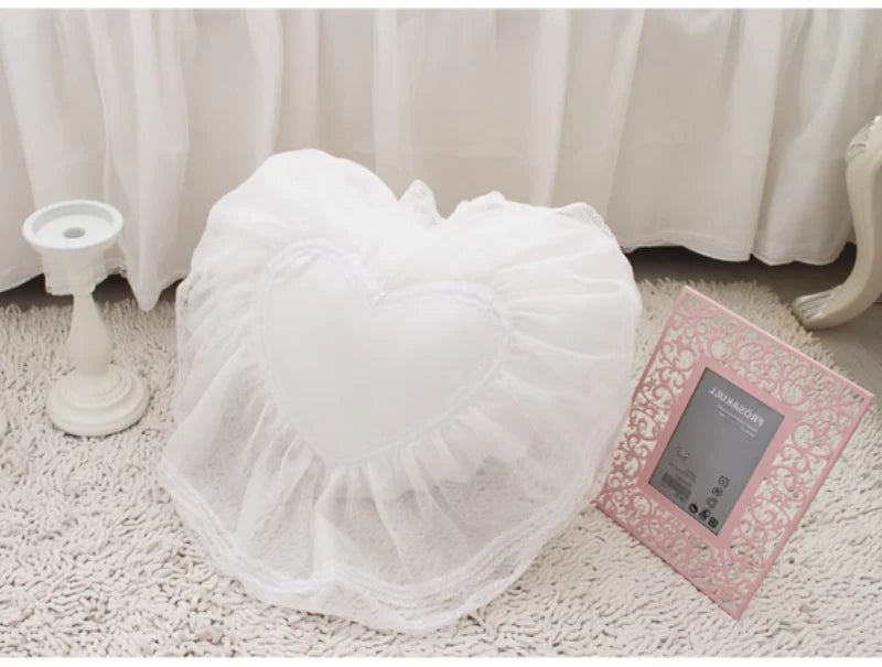 Rosa Liebeskissen – Samt & Baumwolle – 45cm