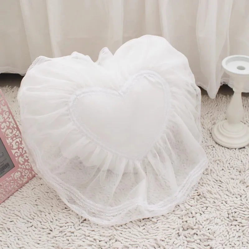 Rosa Liebeskissen – Samt & Baumwolle – 45cm