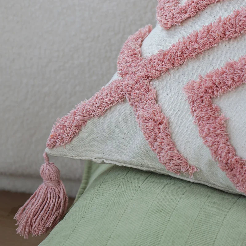 Rosa Tufted Kissenhülle – Nordic Style – 45x45cm