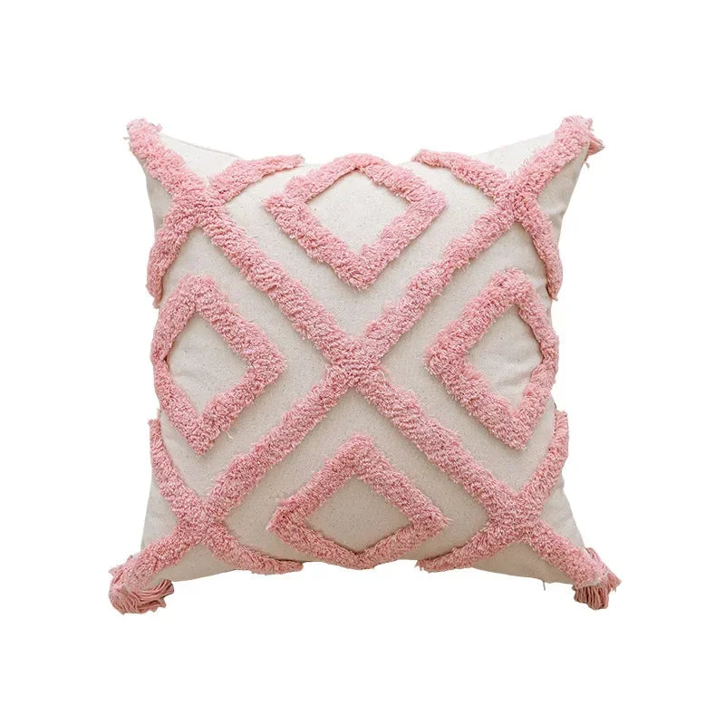 Rosa Tufted Kissenhülle – Nordic Style – 45x45cm