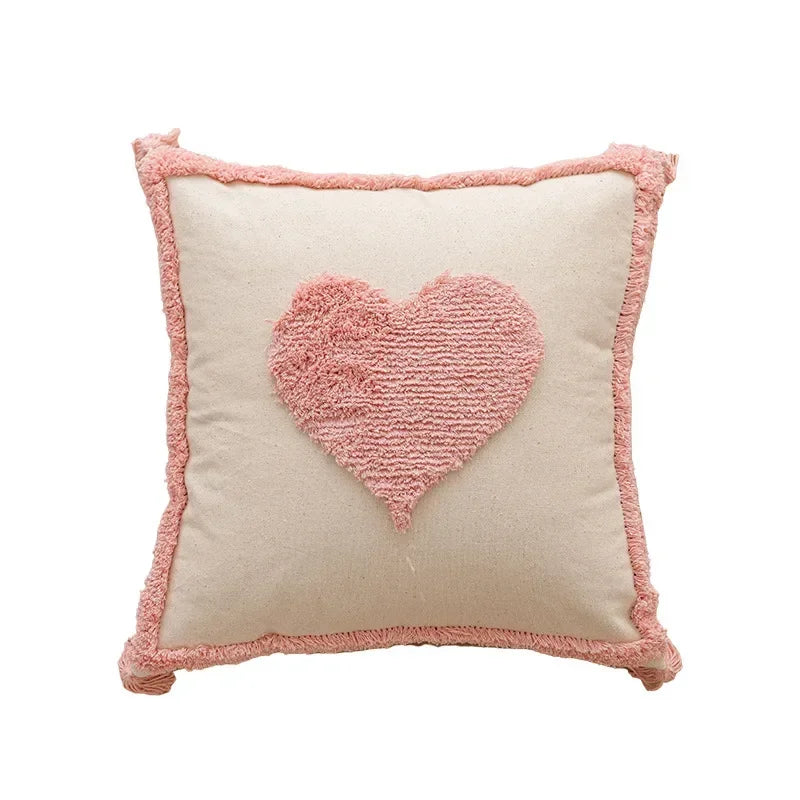 Rosa Tufted Kissenhülle – Nordic Style – 45x45cm
