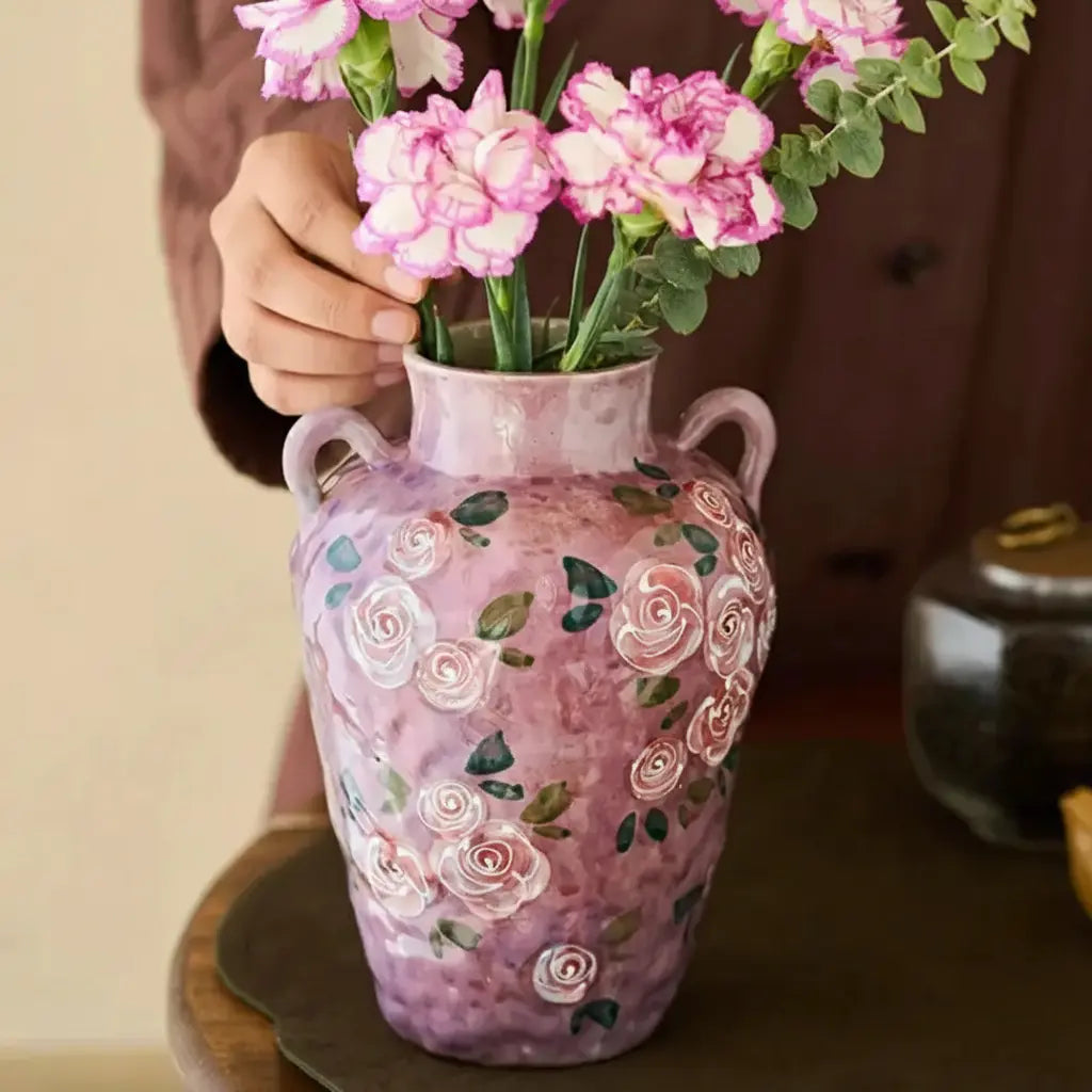 Rosen-Keramikvase – Moderner Stil – Tisch-Hydroponik