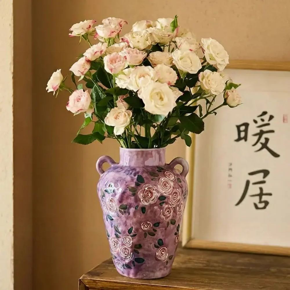 Rosen-Keramikvase – Moderner Stil – Tisch-Hydroponik