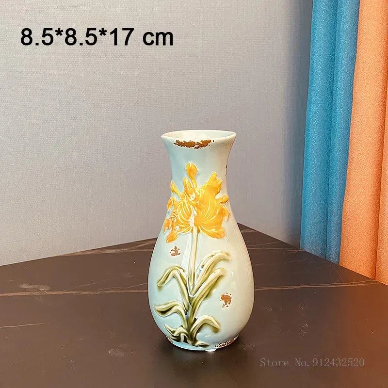 Rosen-Vase in Vogel-Form – Keramik Pastoral – M
