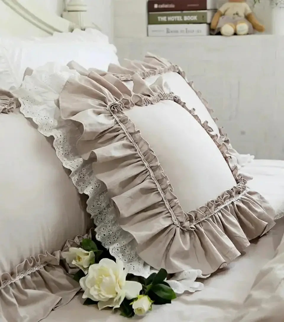 rosenkissenbezug 100% baumwolle blumenmuster 50x50cm dekorativ