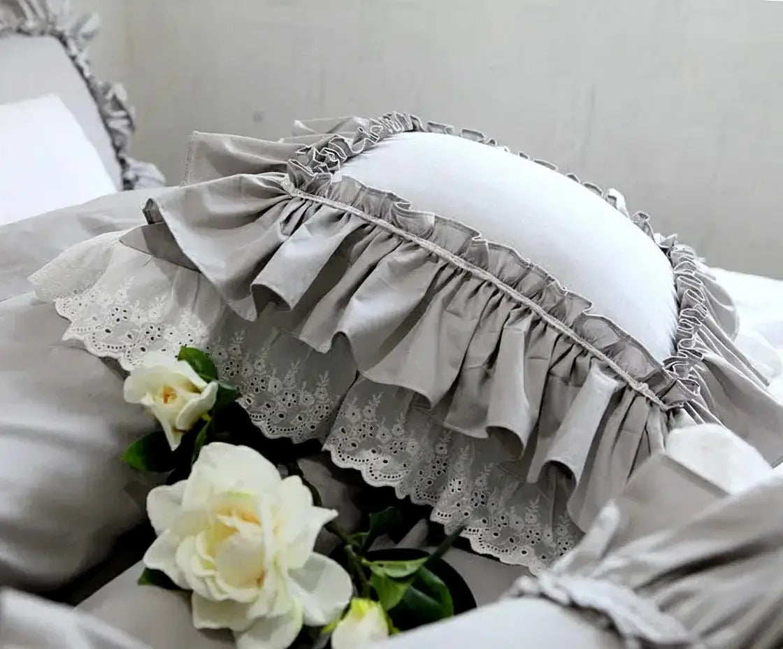 rosenkissenbezug 100% baumwolle florales muster 50x50cm im dekorativen stil