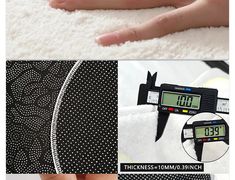 Flauschiger Rosenteppich, rechteckig, Farbe: AD3491-YD, Grösse: 90x210cm, aus Polyester, im japanischen Stil