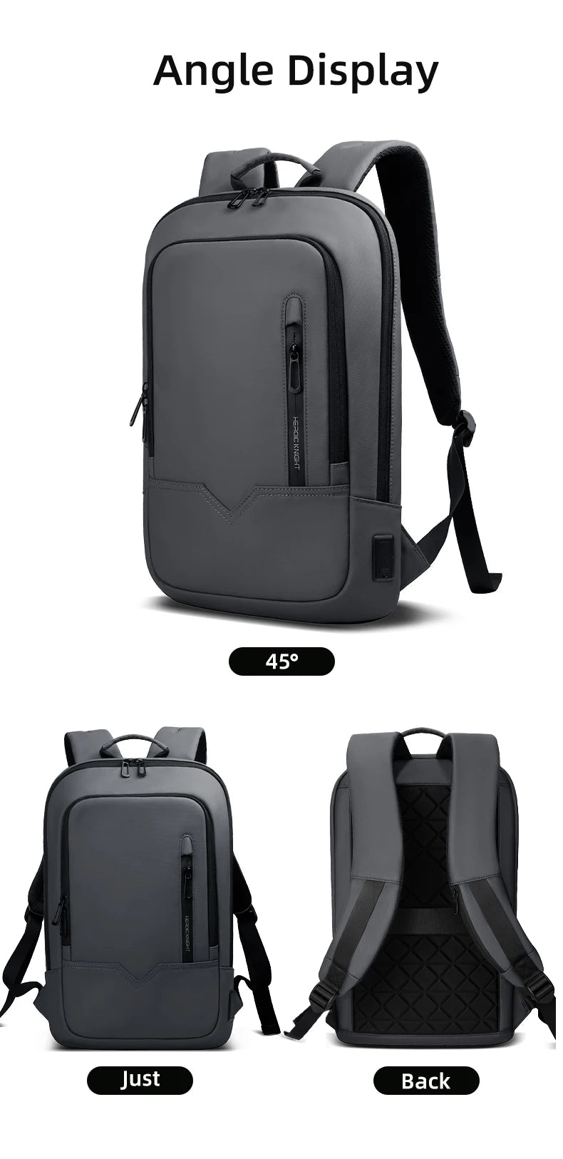 Rucksack – Wasserdichtes Oxford – USB-Laden 15.6 Zoll