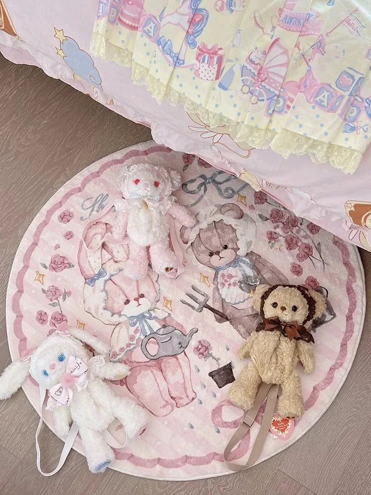 Runde Cartoon-Teppiche – Flanell & Rutschfest – 80X80cm