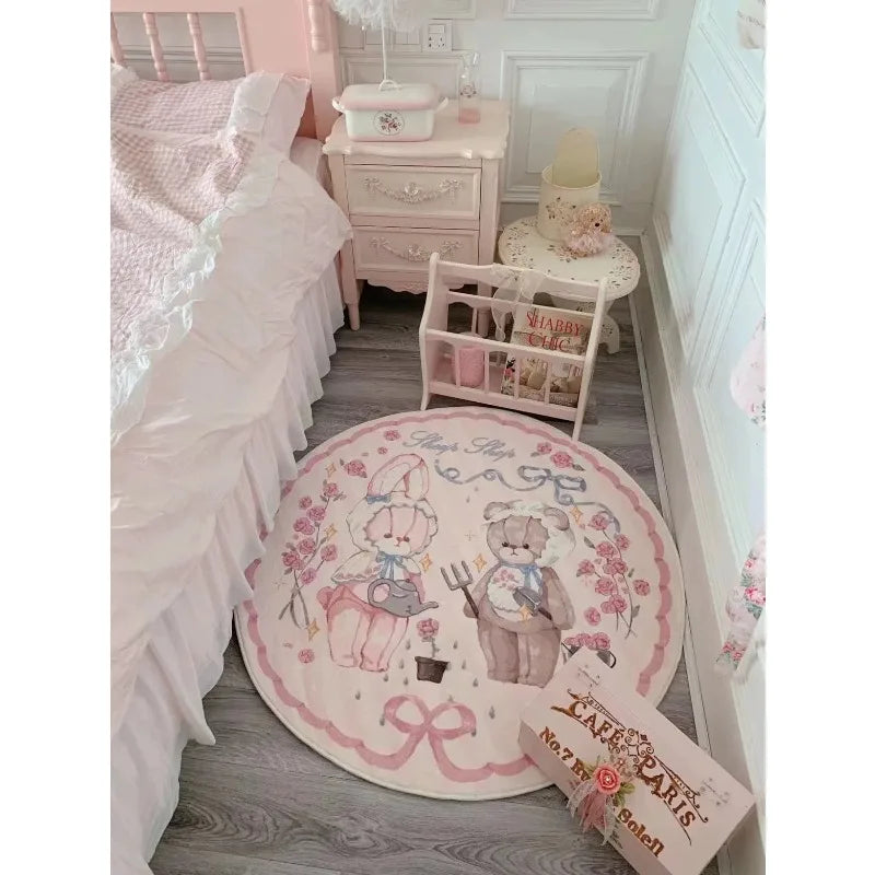 Runde Cartoon-Teppiche – Flanell & Rutschfest – 80X80cm