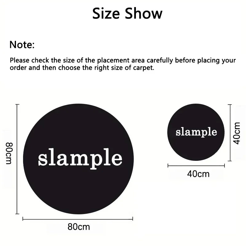 Runde Cartoon-Teppiche – Flanell & Rutschfest – 80X80cm