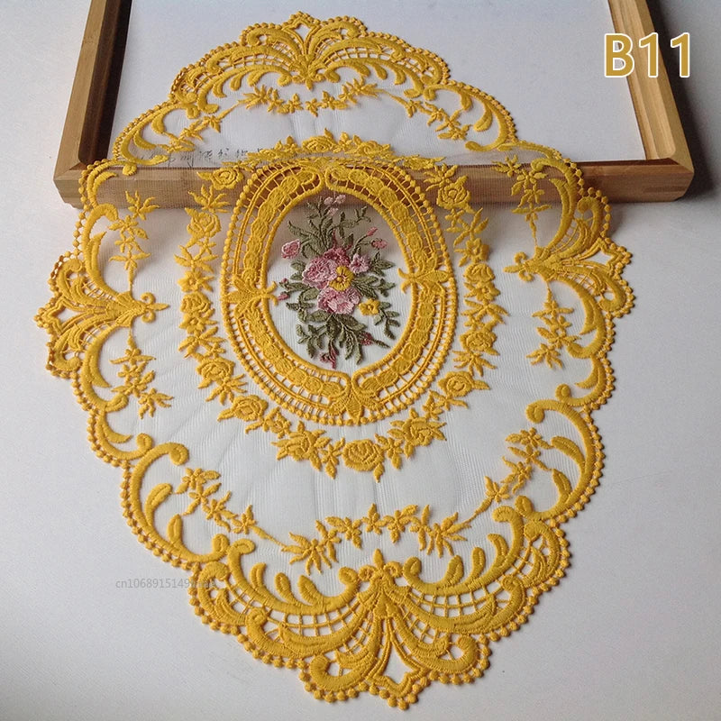 Runde Spitzentischdecke – Moderner Stil – 43x30cm