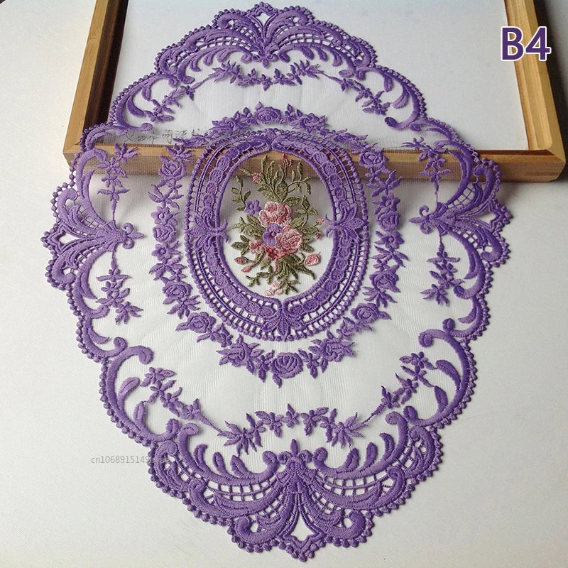 Runde Spitzentischdecke – Moderner Stil – 43x30cm