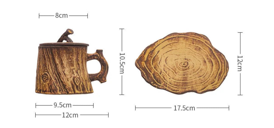 Rustikale Kaffeetasse – Retro Keramik Design – 225ml